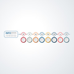 Vector infographic template for diagram, graph, presentation, chart, business concept with 8 options.