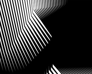 optical art abstract background wave design black and white op art