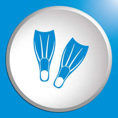 Diving flippers icon