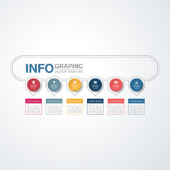 Vector infographic template for diagram, graph, presentation, chart, business concept with 6 options.