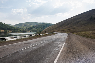 Fototapeta premium Road in mountain in summer day