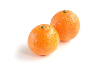 Mandarine isolated on white background.