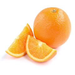 Orange isolated on white background.