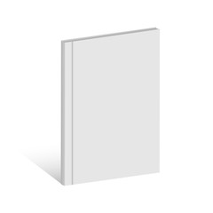 White realistic blank book