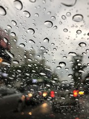 raindrops on glass