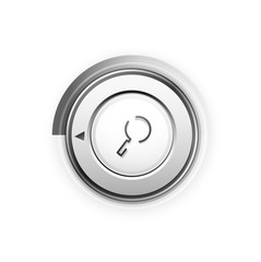 Search magnifyier web button, magnify icon. Modern magnifying glass sign, web site design or mobile app