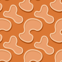 Seamless abstract geometric 3d pattern. Orange background