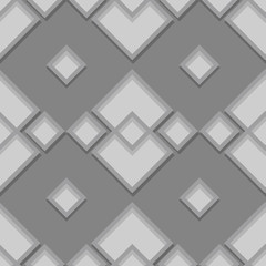 Seamless geometric pattern. Gray 3d design