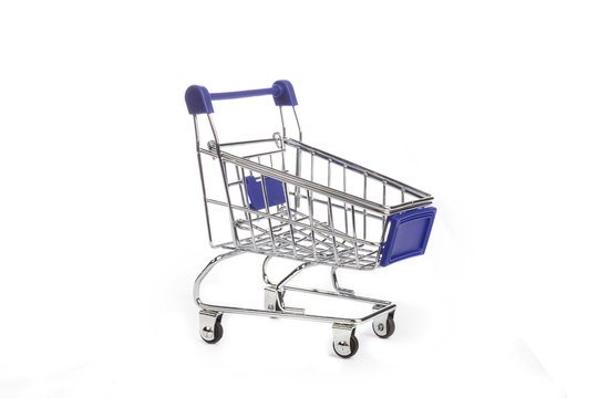 shopping cart on white background. shopping concept.