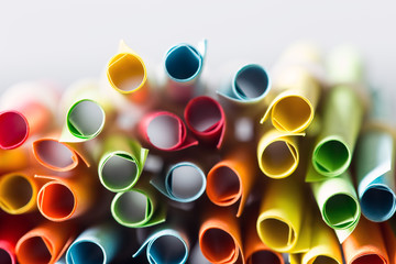 Viele bunte Tombola Lose, Nahaufnahme