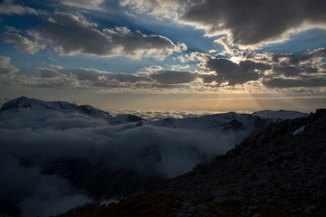 Fototapeta premium A bright ascent to the mountain of Oshten, Adygea