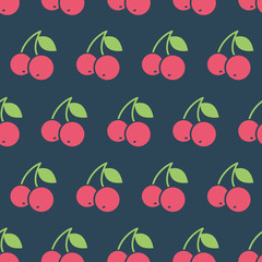 Seamless pattern with cherry