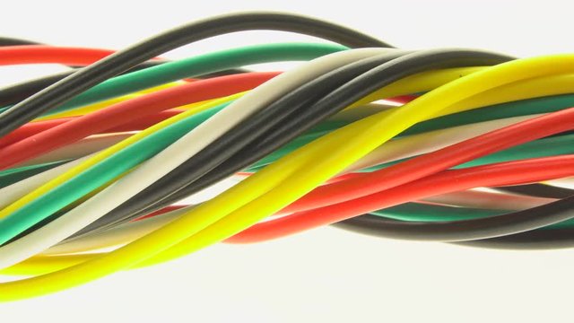 Colorful wire ,b-roll footage for making changes