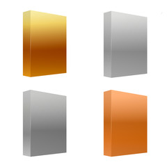 The box is gold , silver , bronze and platinum . Packaging for product and software