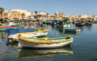 Fototapeta na wymiar Port de pêche, Marsaxlokk