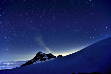 Fototapeta na wymiar Kiso Komagatake's Starry Sky, Nagano, Japan Alps