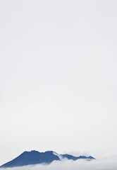 白雲に包まれた桜島