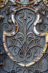 The fragment of forged metal products. close-up