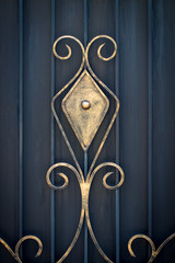 The fragment of forged metal products. close-up