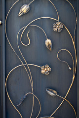 The fragment of forged metal products. close-up