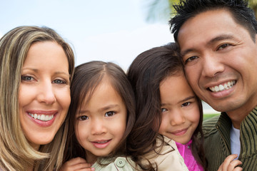 Obraz premium Mixed race family.