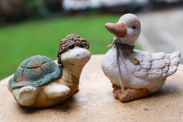 Duck and Turtle Garden Decoration