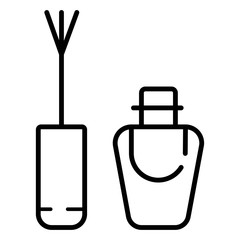 nail polish with a brush vector