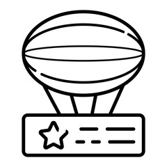 Fototapeta premium Airship icon vector