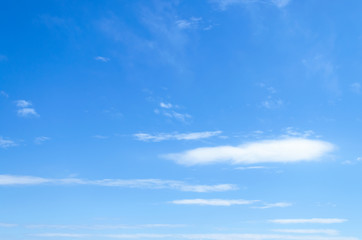 Blue sky with clouds background.