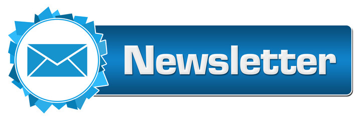 Newsletter Blue Random Shapes Circle Bar 