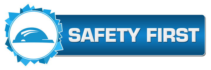 Safety First Blue Random Shapes Circle Bar 