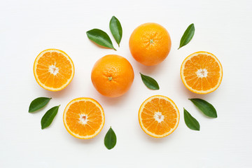 Fototapeta na wymiar Fresh orange citrus fruit isolated.