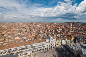 Fototapeta na wymiar Venice view from above with San Marco Square