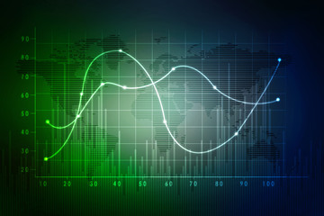 2D Digital Abstract Business Networking background