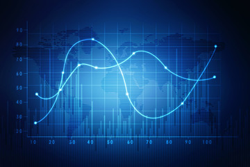 2D Digital Abstract Business Networking background