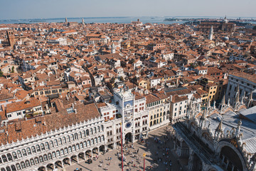 Venice view from above with San Marco Square