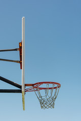 Naklejka premium Basketball court outdoor on top of the hill