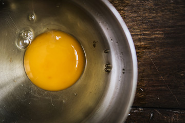 Closeup of an egg yolk
