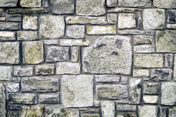 modern decorative processing of a stone wall