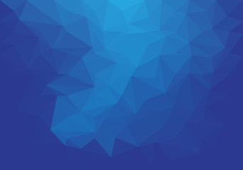 Abstract blue tone low polygon background texture vector illustration.