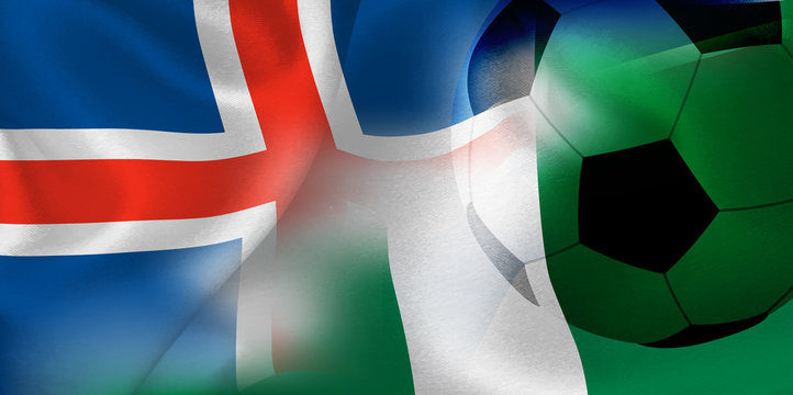 アイスランド ナイジェリア 国旗 サッカー Stock Vector Adobe Stock