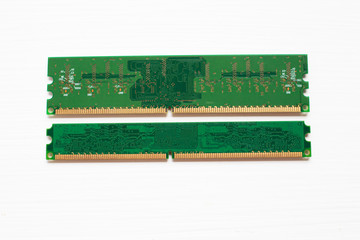 (RAM) module on white background.