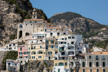 Fototapeta na wymiar View of Amalfi. Amalfi is a charming resort town on the scenic Amalfi Coast of Italy.