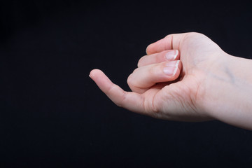 Little finger isolated to reconcile or promise