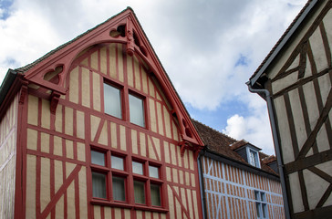 beauvais. Maisons anciennes à colombages autour de la cathédrale. Oise. Picardie. Hauts-de-France