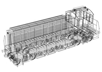 Locomotive Architect blueprint - isolated