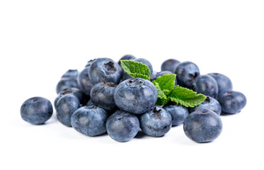 Blueberries isolated on white background