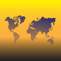 World map. Vector. Isolated.