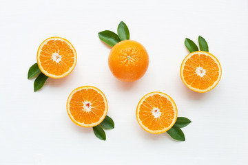 Fresh orange citrus fruit isolated.