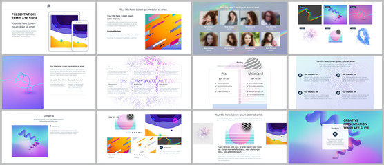 Minimal presentations, portfolio templates. Simple elements on white background. Brochure cover vector design. Presentation slides for flyer, leaflet, brochure, report, marketing, advertising.